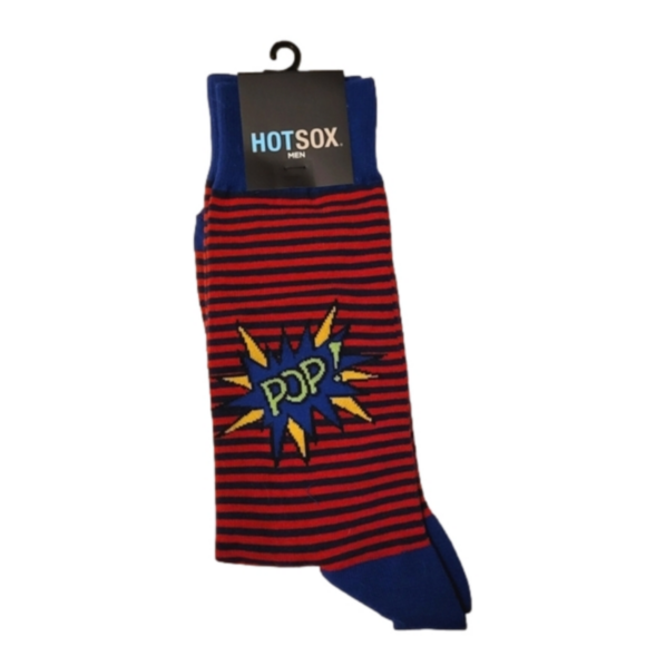 (3/$20) Pop Cotton Crew Socks by Hot Sox - Picture 2 of 2